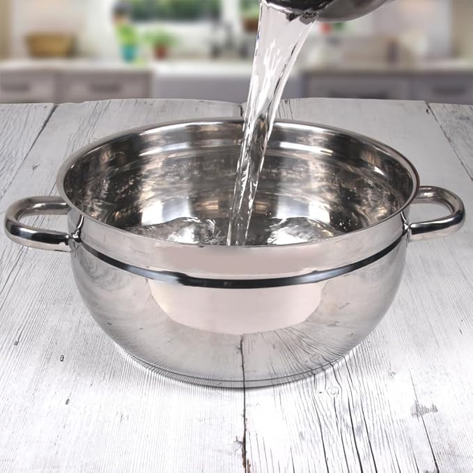 Kitchen Crop Little Creek Stainless Steel Water Distiller, 2 Gallon Capacity, Works on all Stovetops, Double Boiler, Render Lard & Tallow