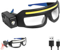 LED Headlight Glasses Rechargeable Headlight Glasses with Motion Sensor & Touch Control, Adjustable Safety Eyewear