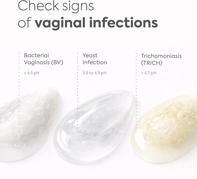Vaginal pH Test Kit - Yeast Infection Test & BV Test Strips for Women - Clinical Grade, Accurate and Quick Results in 30 Seconds - 10 Self Tests