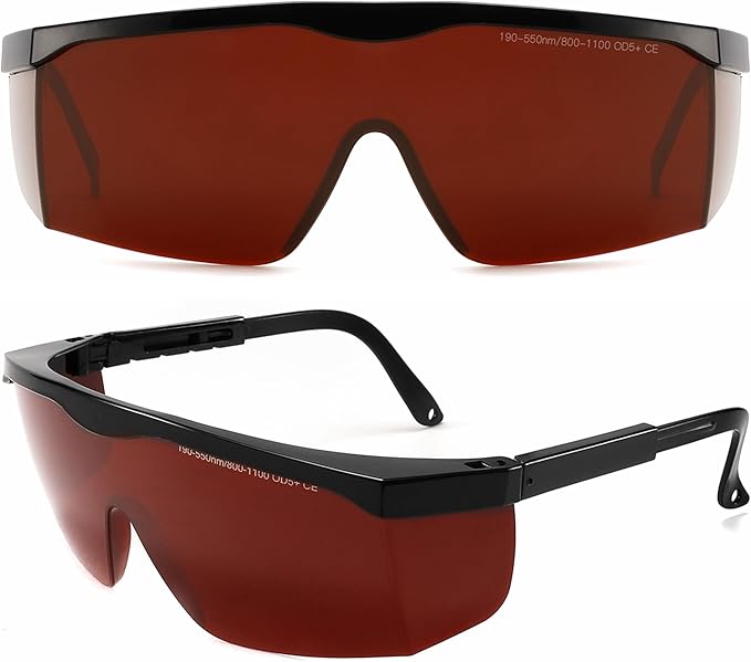 Alsenor IPL 190nm-550nm & 800nm-1100nm Laser Safety Glasses Goggles For Laser Cosmetology Operator Eye Protection And Laser Hair Removal Treatment