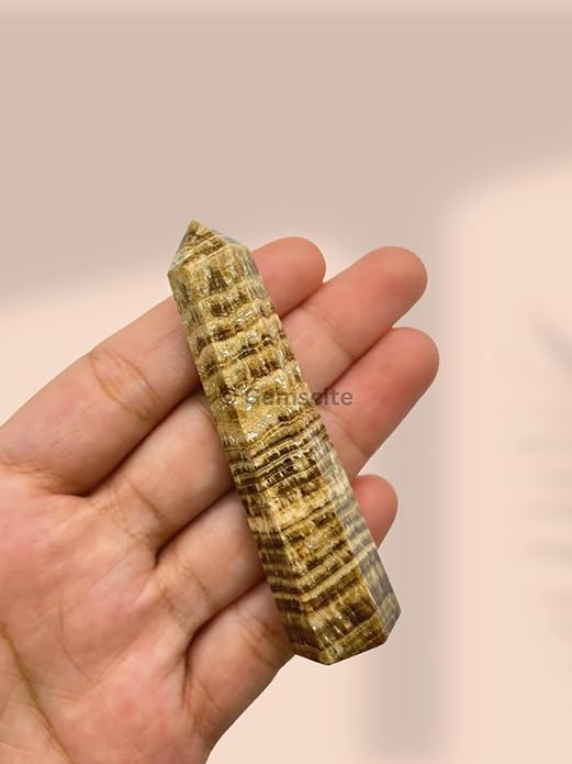 WholesaleGemShop 3 Inch Gemstones Obelisk Tower Jumbo Facet Aura Rock Crystal Natural Polished Earth Wand Spirit