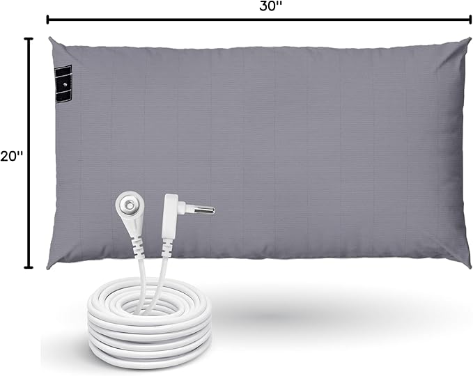 GroundLuxe Organic Grounding Pillowcase in Gray - Queen Size