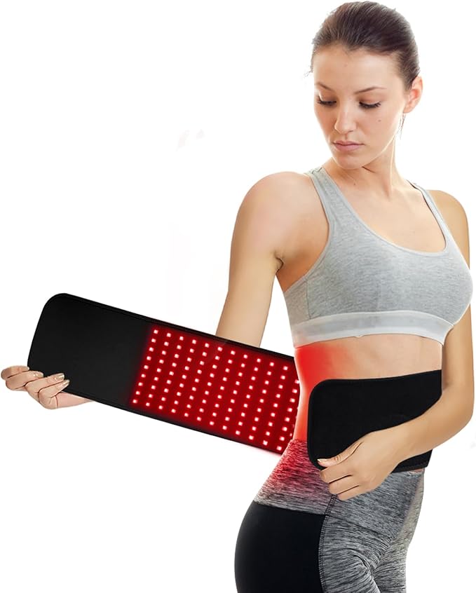 Infrared &Red Light Therapy Belt: 3 in 1 Near Infrared 880nm Led Wrap Back Pain Relief Pad Deep Penetrating Body Joints Muscle Benefits FDA Cleared