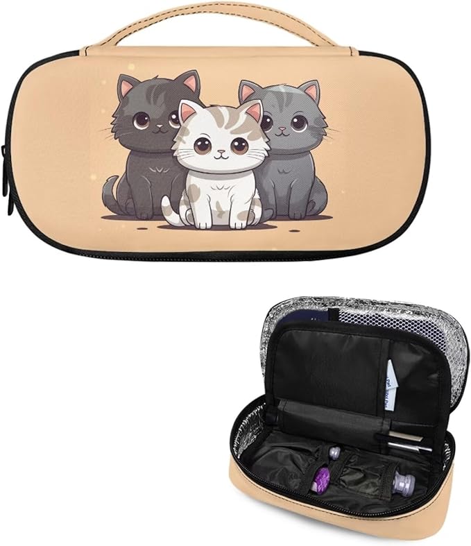 Cat Family Insulin Cooler Travel Case Diabetic Medication Organizer Medical Cooler Bag Waterproof and Insulation Liner