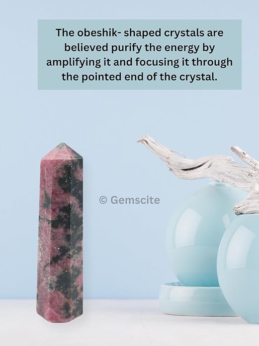 WholesaleGemShop 3 Inch Gemstones Obelisk Tower Jumbo Facet Aura Rock Crystal Natural Polished Earth Wand Spirit