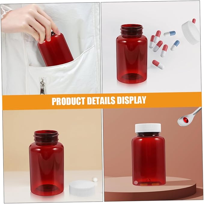 16Pcs Empty Pill Bottles with Caps Travel Friendly Medicine Storage Containers for Organizing Pills and Medications Ideal for Home the Go Use