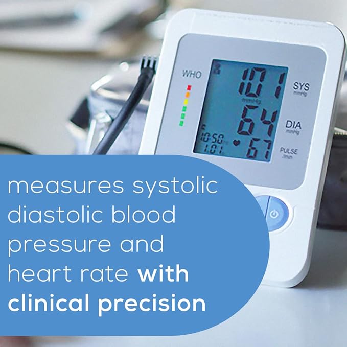 Beurer BM26 Upper Arm Blood Pressure Monitor, Large Cuff, 4 Users, Automatic & Digital, Large Display, Irreg. Heartbeat Detector, Cuff Circ. 8.7”-16.5”, Home Use BP Machine Kit, Highly accurate
