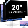 [2 Pack] 20 Inch Computer Privacy Screen for 16:9 Aspect Ratio Widescreen Monitor, Eye Protection Anti Glare Blue Light Computer Monitor Privacy Filter, Removable Anti-Scratch 20in Protector Film