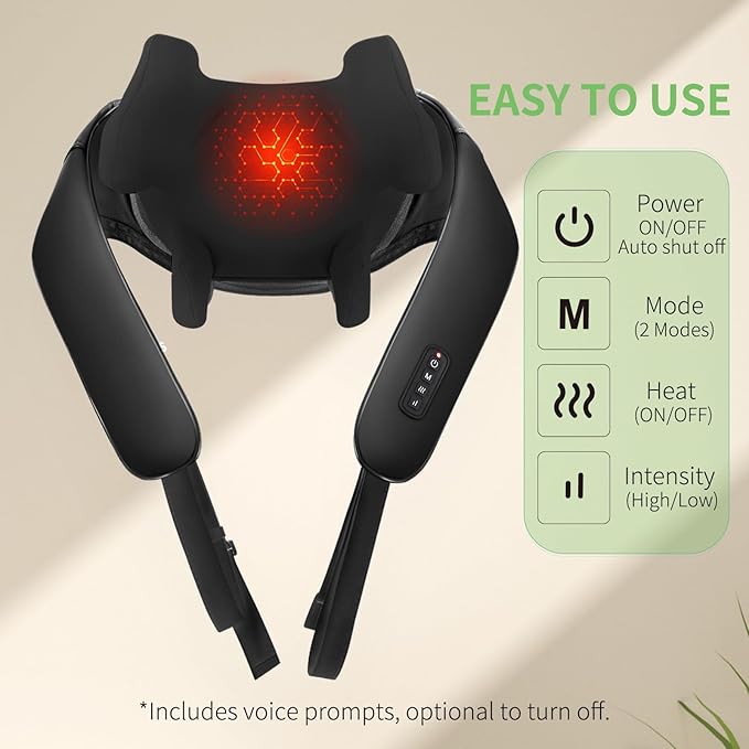 Shiatsu Neck and Back Massager with Heat, Upgraded 2600mAh Cordless Shoulder Massager Deep Tissue 6D Kneading, Massages Pillow for Neck, Back, Shoulder, Foot, Body Gifts for Fathers Mom Dad