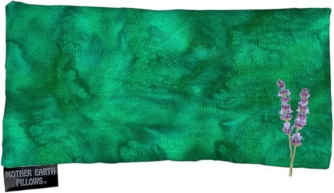 Mother Earth Pillows Therapeutic Eye Pillow (Green Print - Soothe Herbal Blend)