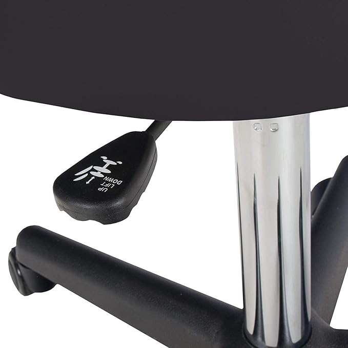 EARTHLITE Pneumatic Massage Salon Drafting Stool - No Leaking (vs. Hydraulic), Adjustable, Rolling, CFC-Free / Medical Spa Facial Chair