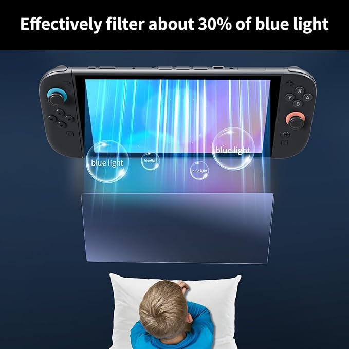 PERFECTSIGHT Anti Glare Matte Blue Light Tempered Glass Screen Protector compatible with Nintendo Switch 2 2025 Eye Protection Low Reflection Relieve Eye Fatigue 1 Pack