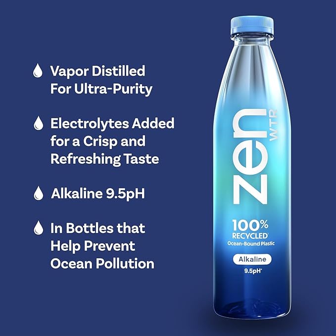 Zenwtr Vapor Distilled Alkaline Water 9.5pH, 50.7 FZ