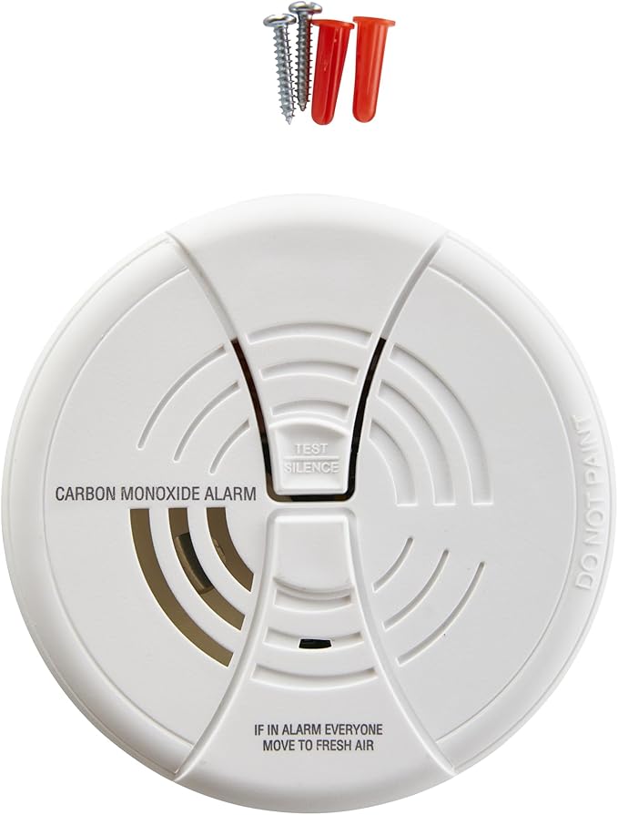 FIRST ALERT Carbon Monoxide Alarm | BRK CO250 Battery Operated Carbon Monoxide Detector with 9-Volt Battery & Two Silence Features (Pack of 6)