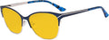 Eyekepper Blue Light Glasses - Semi Rimless Digital Eyeglasses for Women Blocking Computer Screen UV Rays