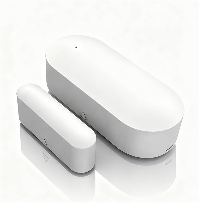 Smart Zigbee Door and Window Sensor – Wireless Magnetic Contact Sensor with Real-Time App Alerts, Compatible with Alexa, Google Home, IFTTT – Home Security & Automation Door Window Monitor