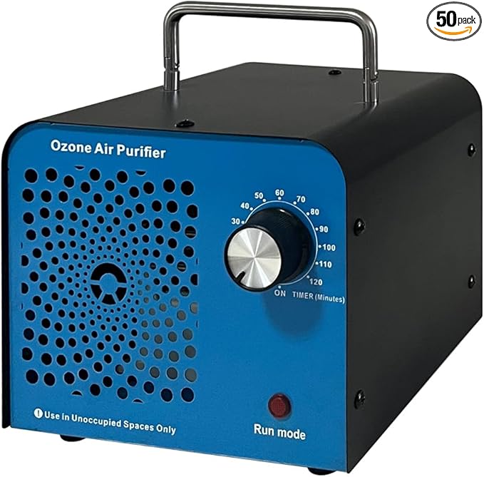 Portable High-Output Ozone Generator, Air Purifier for Odor Elimination, up to 4,000 Sq Ft, for Home, Basement, Office, Smoke, Pets