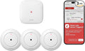 X-Sense Wi-Fi Water Leak Detector, Smart Water Sensor Alarm, Water Detector Alarm with 1700 ft Transmission Range for Kitchens, Basements, Bathrooms, 3 Water Detectors & 1 Base Station, Model SWS54