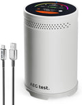 HOUND-3699 Radon Detector with High-Sensitivity Sensor, 10-Minute Measurement Updates, Audible & Visual Alarms, Touchscreen Color Display, Long-Term Radon Monitoring for Home - White