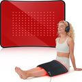 140 LEDs Red Light Therapy Mat for Full Body, 18.5" x 14" TPU Infrared Light Therapy, 3-in-1 LEDs (660nm & 850nm) Premium Foldable Mat with Timer Controller & Pulse Modes for Home Use, 24W