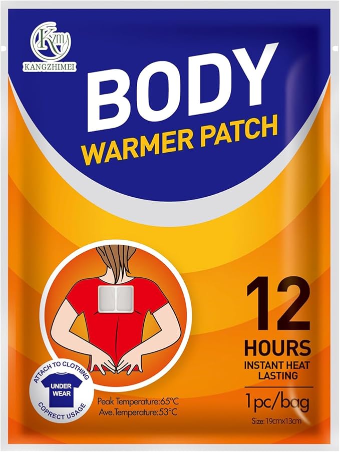 Body Warmers Back Heat Patches - Large Size Adhesive Heating Patches Disposable Heat Therapy Patch for Back and Shoulder, Air Activated Patch -Up to 12 Hours of Heat