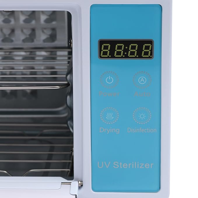 10L Large Capacity Cleaning Machine for Nail Tools, UV Light Nail Tools Cleaning Machine, Cleaning Cabinet for Home Use, Barbers, Beauty Salons, and Spas, 110V 160W (Blue)