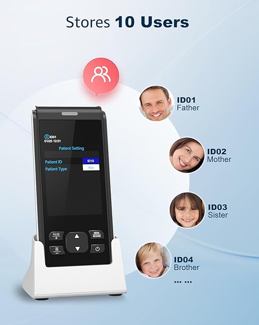 Pulse Oximeter Fingertip Handheld Pulse Oximeter With Continuous Monitor Blood Oxygen Saturation Monitor for Adults Rechargeable Monitor Oxygen Meter For SpO2/PR/PI