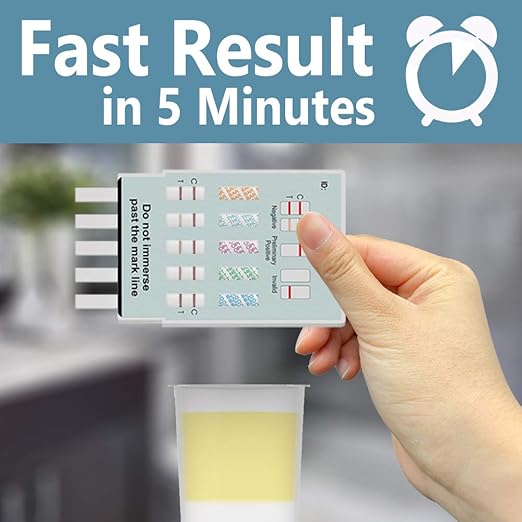 Prime Screen [1 Pack] 10 Panel Urine Drug Test Kit - Testing Instantly for 10 Different Drugs THC (Marijuana), BZO (Benzos), MET (Meth), PCP (Phencyclidine), MTD, AMP, BAR, COC, OPI, MDMA - WDOA-3104