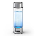 Hydrogen Water Bottle 1500PPB Portable Hydrogen Water Bottles Generator Glass, Hydrogen Rich Water Dispenser with SPE & PEM Technology for Home Office Fitness Travel Outdoor Sports (Silvery)