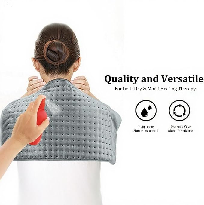 Heating Pad for Back Pain Relief,16x30 Large Heating Pad for Full Body, with Upgraded 10 Temperature Controller & 3 Timer Options,Moist/Dry Heat Therapy for Back, Neck, Shoulder, Leg Pain