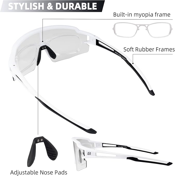ROCKBROS Photochromic Sports Sunglasses for Men Women Cycling UV Protection