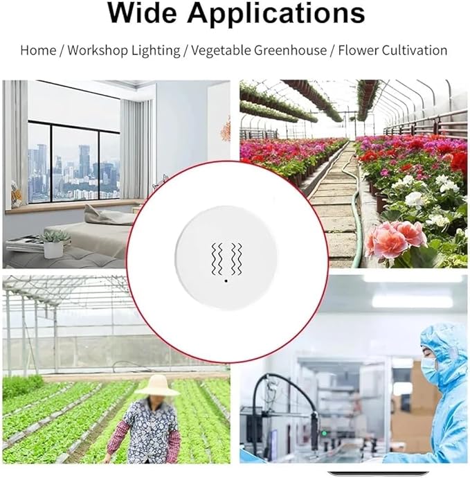 Haozee Smart Vibration Sensor Alarm, Real-time Monitoring, Door/Window Vibration Detection Alarm for Home Security, App Remote Control, Supports Home Assistant Zigbee2MQTT