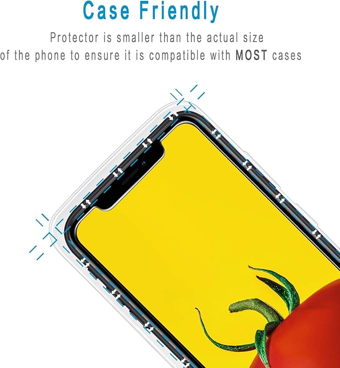 HPTech 2 Pack Screen Protector Designed for iPhone 11 Pro Max, iPhone XS Max 6.5-inch Anti Blue Light Tempered Glass Film, Easy to Install, Bubble Free