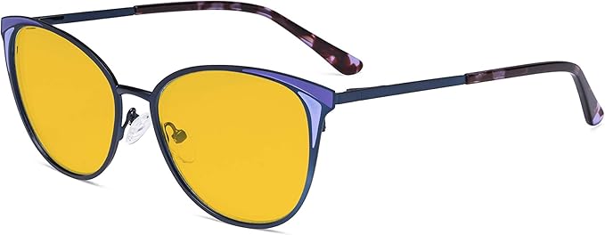 Eyekepper Ladies Blue Light Filter Glasses - Butterfly Design Computer Eyegalsses Women -Transparent Blue Lens