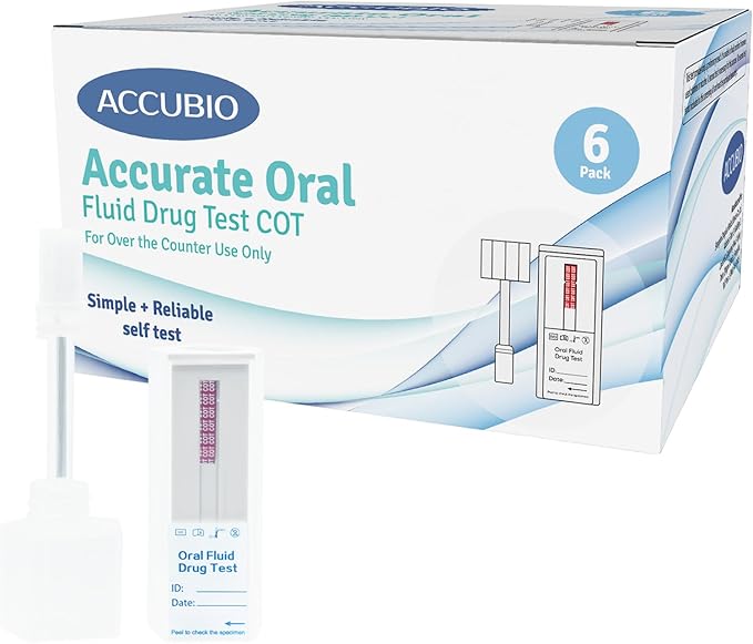Single Panel Cotinine(COT) Saliva Oral Fluid Test Kit, Nicotine Metabolite Home Rapid Detection, Nicotine Testing Kit at Home, Highly Sensitive and 99% Accurate Results in 10 Minutes, 30ng/mL, 6Pack