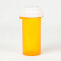 Five Star Supplies Thumb Tab Plastic Pill Bottles - Reversible Cap Easy Open & Child Resistant - Pill Container Prescription Vial - Easy Open/Push N Turn (Amber, 20 DRAM 150 ct.)
