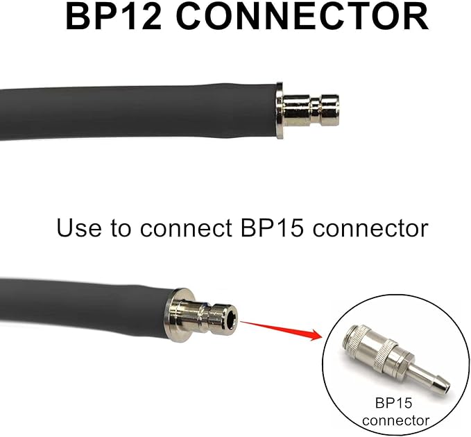 Universal NIBP Cuff with BP12 Connector for Adult, 25-35 cm Reusable Dual Tube Nylon Replacement BP Cuff with Inner Airbag for Blood Pressure Monitor Machine