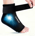 Ankle Ice Pack Wrap for Swelling, Reusable Foot Ice Pack Wrap, Hot & Cold Therapy Compression Sleeve for Plantar Fasciitis Relief, Achilles Tendonitis, Sprain, Heel Pain, Sprained