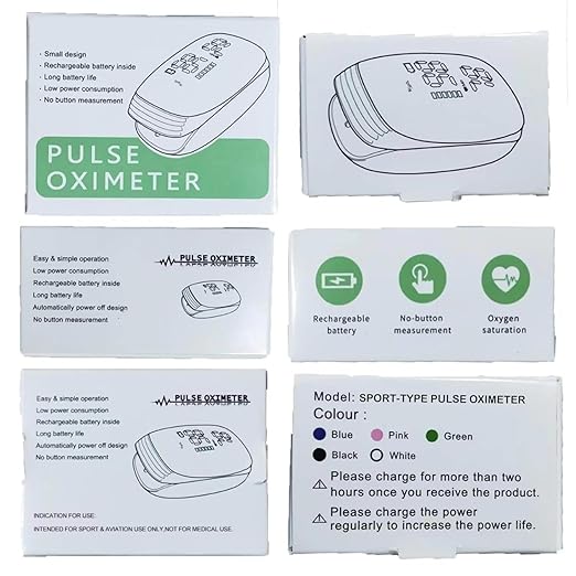 Oximeter, Blood Oxygen Meter, Fingertip Pulse Oximeter, Rechargeable Pulse Oximeter, Accurate Rapid Blood Oximeter SpO2 Reading Outdoor Sports Wide Use (Pink)