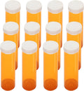 Empty Plastic Pill Bottles with Easy Open Caps (Not Child Resistant), Prescription Medication Vials, Clear Containers Pill Cases Dispenser Organizers (12pcs) (60 Dram)