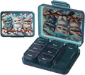 C'eitura DIY Cat Diamond Art Painting 7 Day Black Pill Organizer with 7 Lid, Weekly Medication Box with Detachable Compartments, Fun DIY Craft Project for Adults, Elegant Pill Case for Purse & Travel