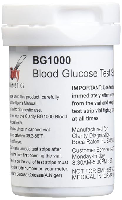 CD-BG5 BG1000 Blood Glucose Meter Strip (Pack of 50)