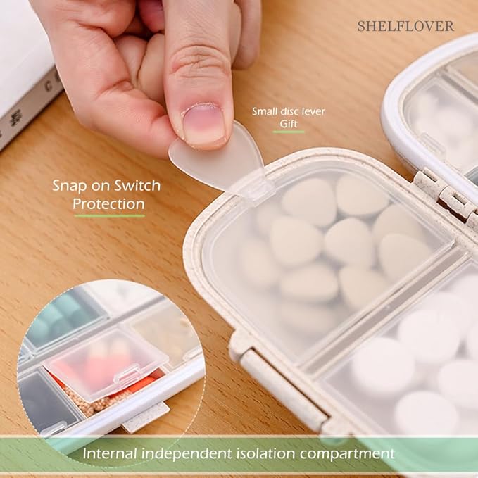 2 Pieces Small Plastic Box, Light Blue & White Mini Storage Box, Isolated Space Containers with Lids, for Collecting Tiny Jewelry Pill Organizers etc.