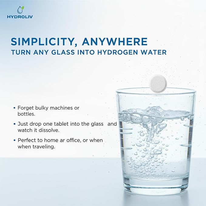 Hydrogen Water Tablets, Antioxidant-Rich, Supports Brain Energy & Health