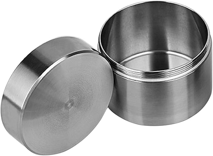awakentti Stainless Steel Pill Case, Waterproof Pill Storage Box Travel, Larger Capacity, Advanced Protection, Travel Pill Organizer for Storing Daily Pill, Supplement (S)