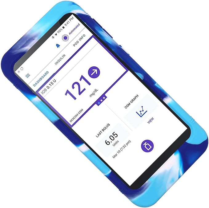 Mix Silicone Case for Omnipod 5 Receiver (Continuous Glucose Monitoring) (Mix-BLNVWH)