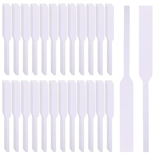 200 PCS Perfume Test Strips Disposable White Perfume Tester Strips Essential Oils Test Card Blotter Paper for Perfume Fragrances Scents Testing