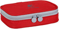 Small Empty First Aid Bag, Compact Travel Medicine Pouch Double Zippers Cute Pill Pocket for Travel Home,Red