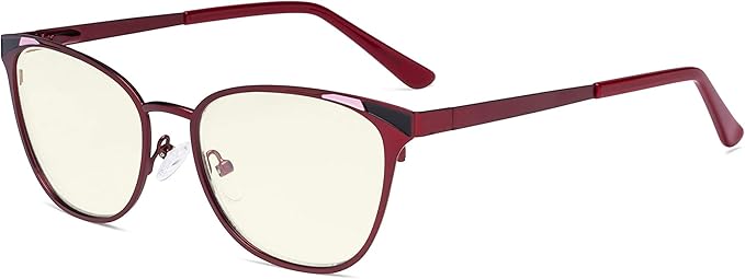 Eyekepper Blue Light Filter Glasses for Women- Butterfly Design Computer Eyegalsses with Transparent Blue Lens