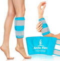 Vive Calf & Shin Ice Pack Wrap (Single) - Extra Strength Hot & Cold Therapy for Shin Splints & Leg Pain - Adjustable Compression Straps to Stay in Place - Flexible When Frozen with 30+ Minutes of Cold
